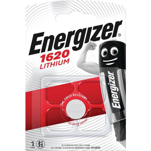 Pile lithium CR1620 pour calculatrices, montres - Energizer