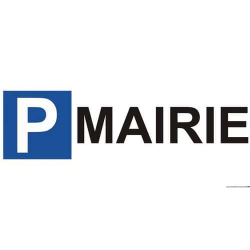 Parkeerbord aluminium - P MAIRIE