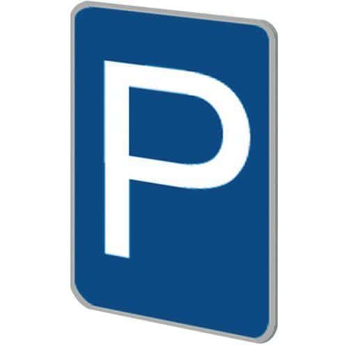 Panneau parking en aluminium plat