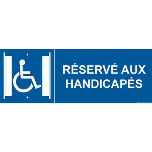 Bord voor RESERVE AUX HANDICAPES lift + picto