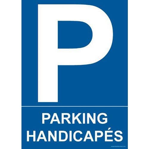 Panneau parking handicapés