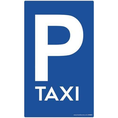 Panneau parking taxi en aluminium plat