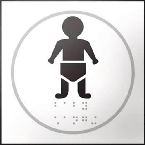 Panneau porte bébé nurserie en relief et en braille