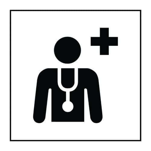 Pictogramme centre médical ou médecin en PVC