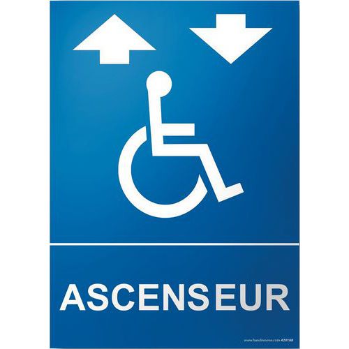 Panneau ascenseur handicapé