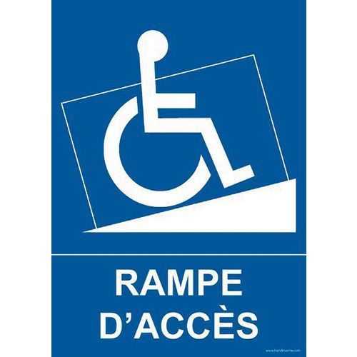 Panneau handicapé rampe d'accès