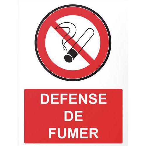 Verkeersbord rechthoekig DEFENSE DE FUMER