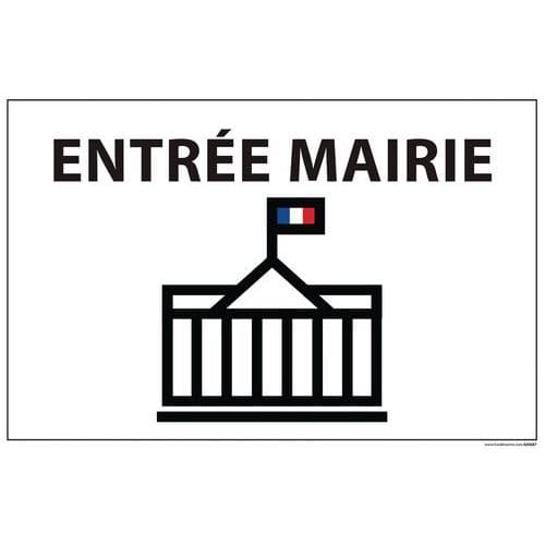 Informatiebod ENTREE MAIRIE + witte achtergrond 300 x 200 mm