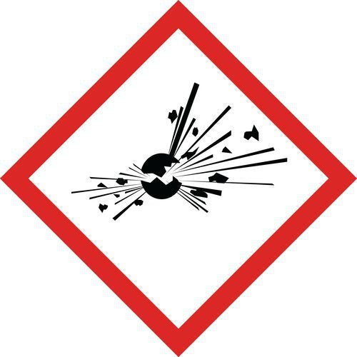 CLP-bord - Explosiegevaar - Zelfklevend - 120x120 mm