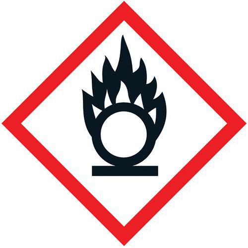 CLP-bord - Oxidatiegevaar - Zelfklevend - 6 per plank - 57 mm