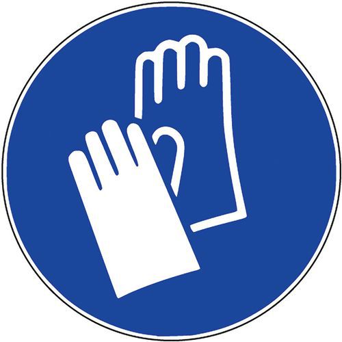 Panneau obligation - Gants de protection obligatoires - Aluminium