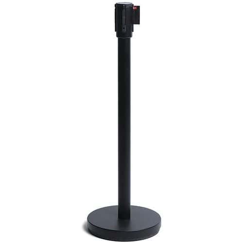 Poteau acier noir sangle 2,5 m noire - Jansen Display