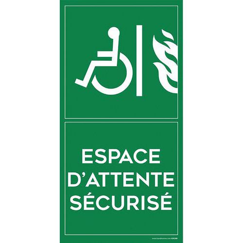 Bewegwijzering ESPACE D'ATTENTE SECURISE