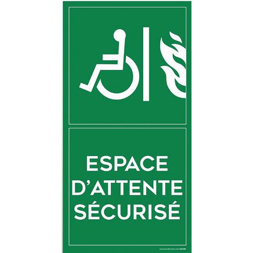 Bewegwijzering ESPACE D'ATTENTE SECURISE