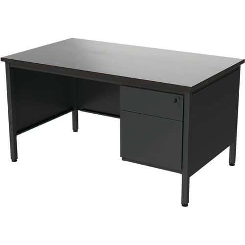 Bureau demi ministre Confort 2 avec caisson - 140 cm