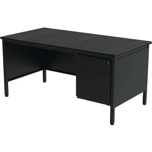 Bureau demi ministre Confort 2 avec caisson 2 tiroirs - 160 cm