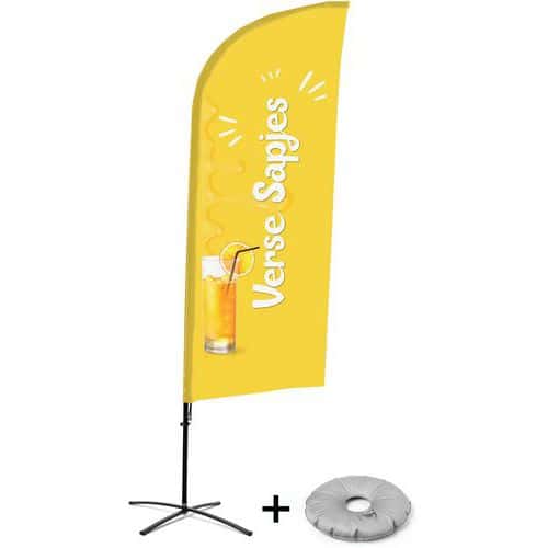 Beach flag avec pied croix Jus frais - Néerlandais - Showdown Displays