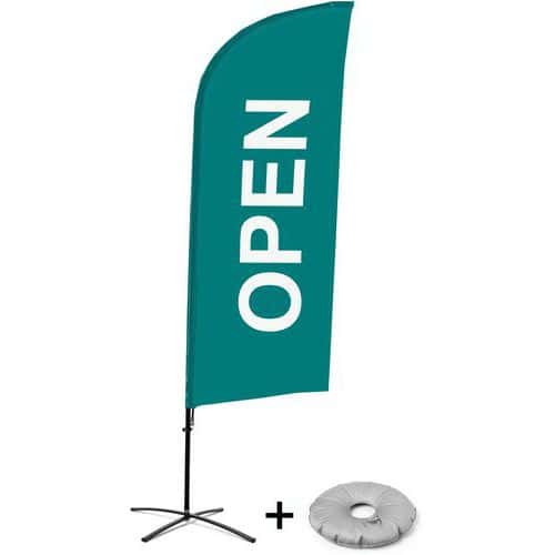 Beach Flag Alu Wind compleet - Open-  kruisvoet - Showdown.