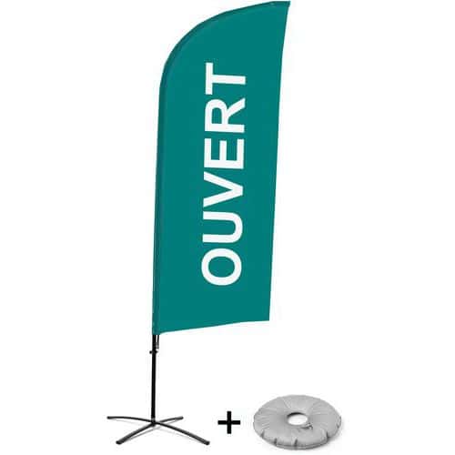 Beach Flag Alu Wind compleet - Ouvert- - kruisvoet - Showdown.