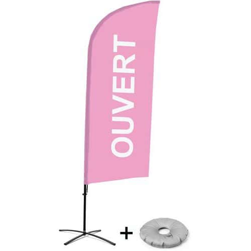 Beach Flag Alu Wind compleet - Ouvert- - kruisvoet - Showdown.