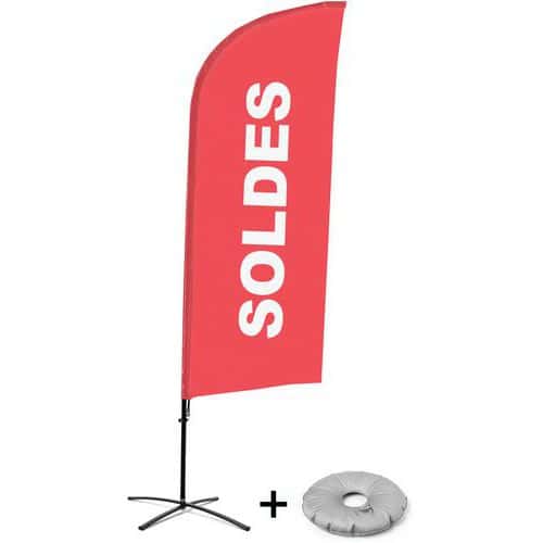 Beach Flag Alu Wind compleet - SOLDES - kruisvoet - Showdown.