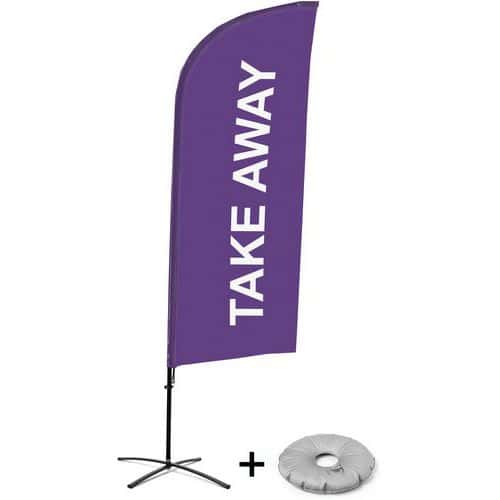 Beach Flag Alu Wind compleet - TAKE AWAY - kruisvoet - Showdown.