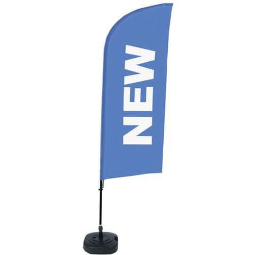 Beach Flag Alu Wind compleet - NEW - watertankvoet - Showdown.