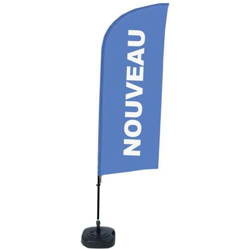 Beach Flag Alu Wind compleet - NOUVEAU - watertankvoet - Showdown.