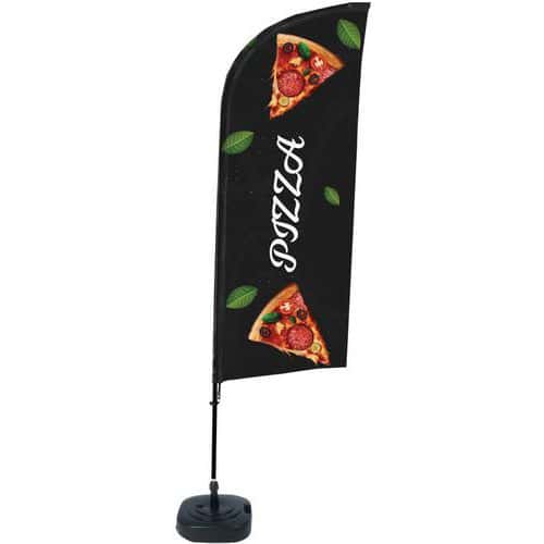 Beach flag base remplissable Pizza - Français - Showdown Displays