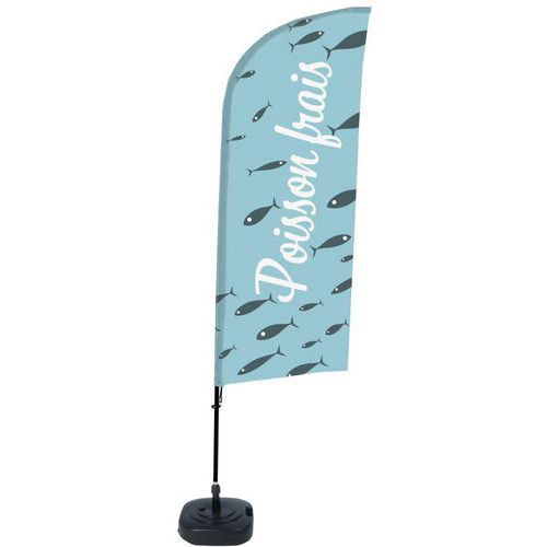 Beach flag base remplissable Poisson - Français - Showdown Displays