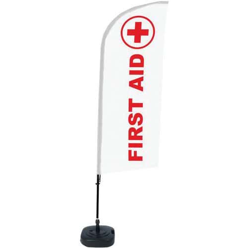 Beach flag base remplissable Secours - Anglais - Showdown Displays