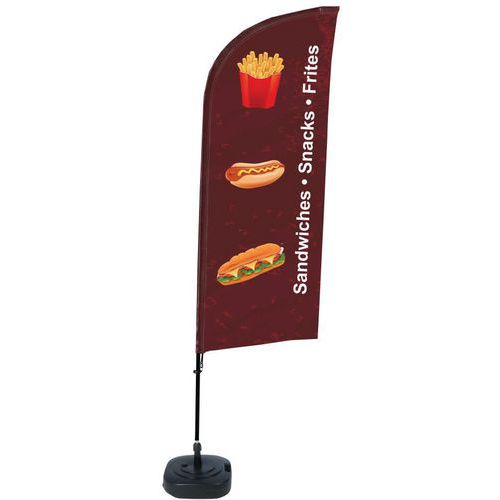 Beach flag base remplissable Snacks - Anglais - Showdown Displays