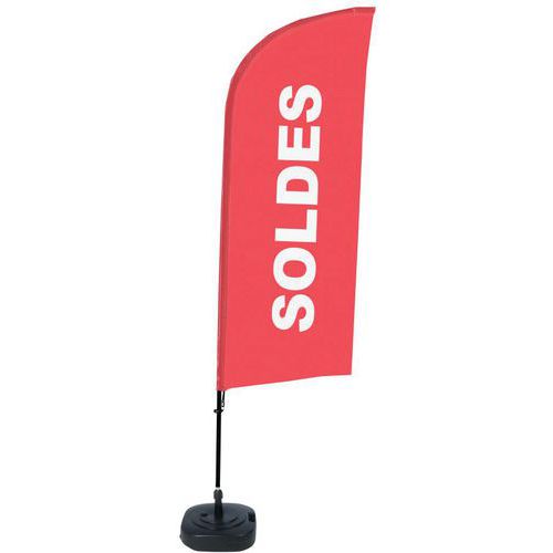 Beach Flag Alu Wind compleet - SOLDES - watertankvoet - Showdown.