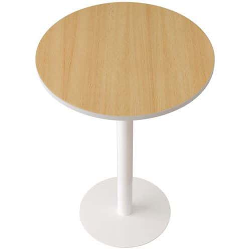 Table de réunion haute Easy Ø80 cm plateau coloris uni - Manutan Expert