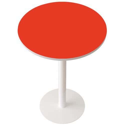 Table de réunion haute Easy Ø80 cm plateau coloris uni - Manutan Expert