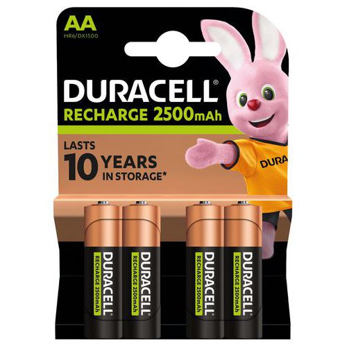 Oplaadbare batterij 2500 mAh AA LR6 - Set van 4 - Duracell