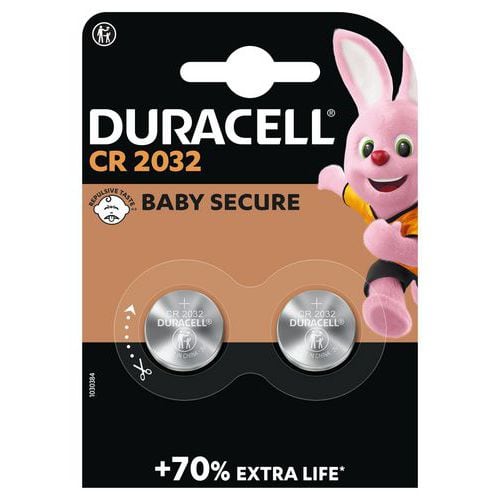 Lithiumknoopcelbatterij CR2032 - Set van 2 - Duracell