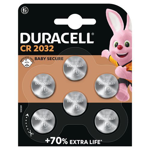Lithiumknoopcelbatterij 2032 - Set van 6 - Duracell