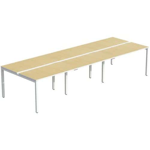 Bureau recht Bench Easy Office 6-zits