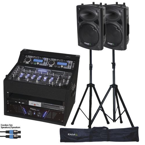 Régie mobile DJ 1000 MKII 2 x 220 Watts - IBIZA