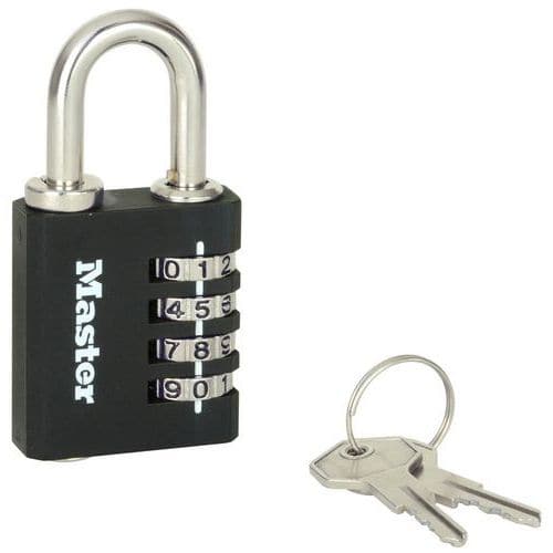 Cijferslot met noodsleutel 7641EURDBLK - Master Lock