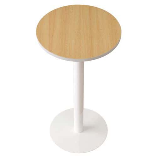 Table de réunion haute Easy office plateau Ø 60 cm coloris uni