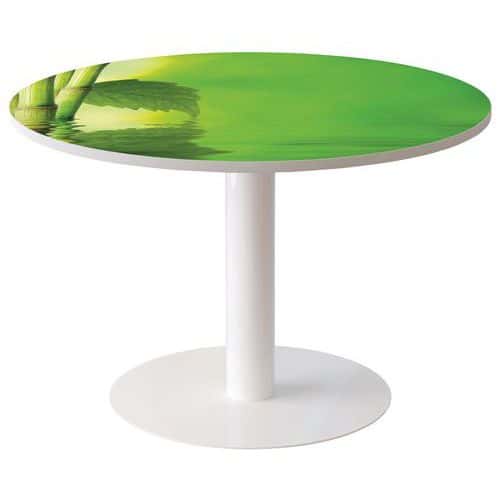 Vergadertafel Easy Office rond, kleur: decoratie - Manutan Expert