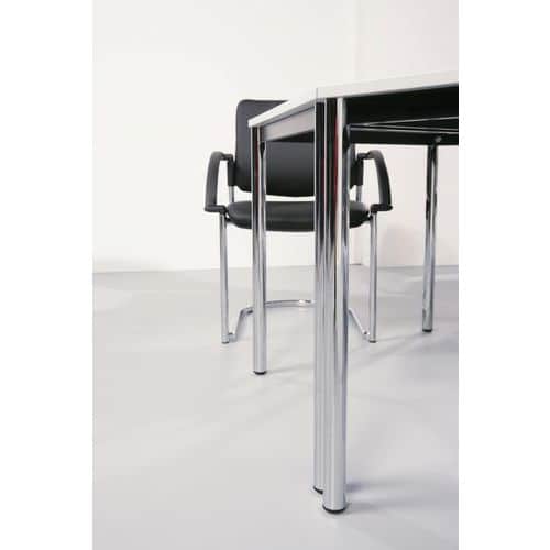 Table de réunion trapèze à pieds ronds - 160x69 cm - Hammerbacher