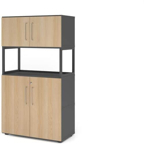 Armoire combi à 4 niveaux - Cadre ouvert - Hammerbacher