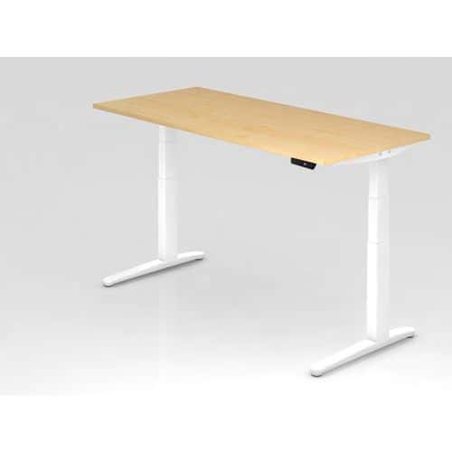 Zit- en stabureau elektrisch 180x80cm XBHM witte poten - Hammerbacher