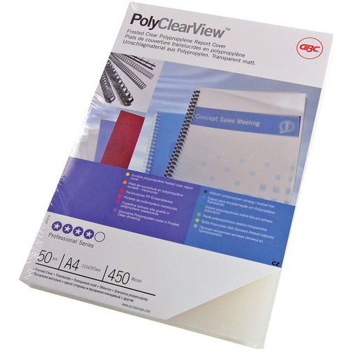 Couverture pour perforelieuse en PVC GBC PolyClearView