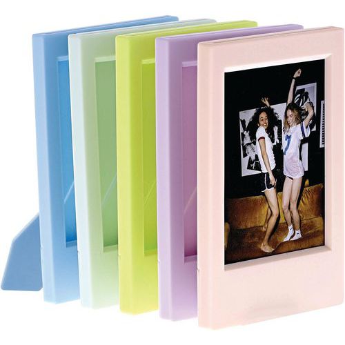 Cadre photo plastique format mini Lensy - Lot de 5 assorti - TNB