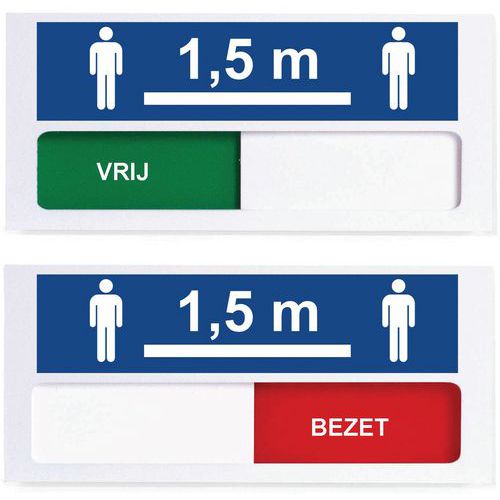 Deurbord - vrij-bezet - veiligheidsmaatregelen