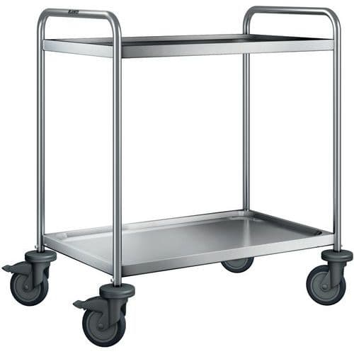 Chariot de service SW 8 x 5-2 avec roues en plastique_Blanco